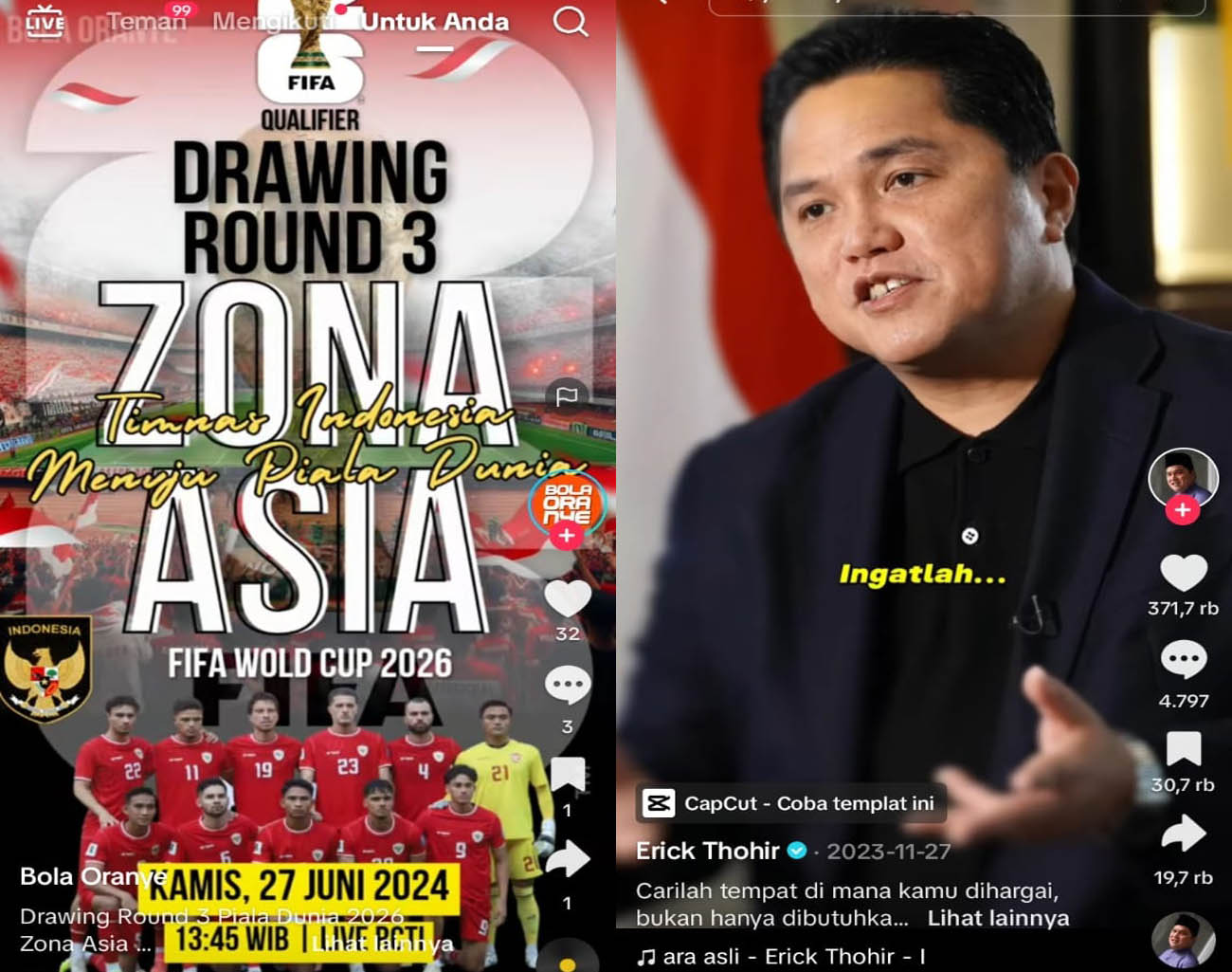 Inilah Hasil Drawing Ronde 3, Kualifikasi Piala Dunia 2026, Zona Asia, Ketua PSSI Erick Thohir ke Malaysia