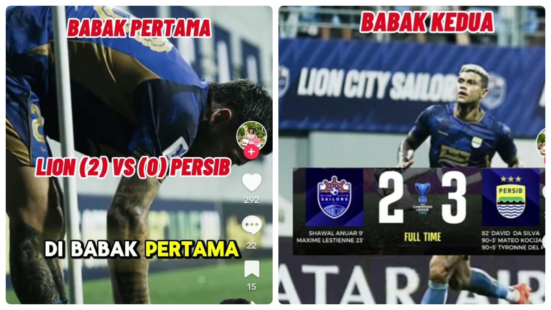 Kemenangan Persib Bandung, Lion City Sailors Malu, Kalah di Kandang, AFC Champions League 2