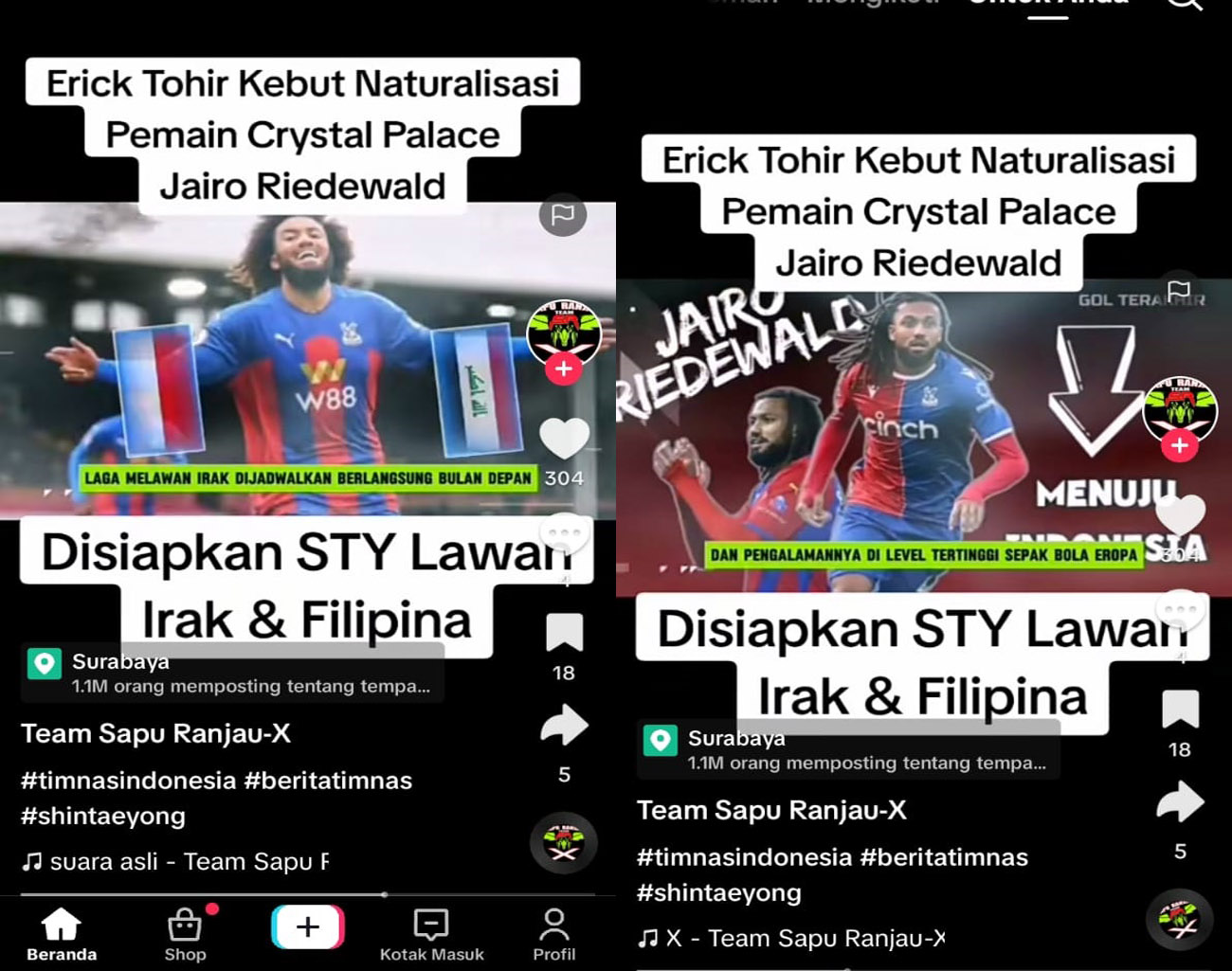 Erick Thohir Respon Cepat Pemain Rambut Gimbal, Penyerang Bahaya Gabung Timnas Indonesia