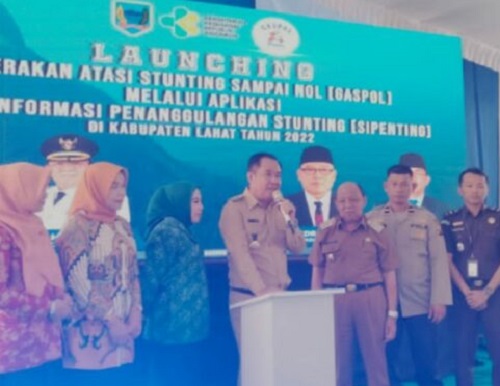 Bupati Lahat Cik Ujang Launching GASPOL Sipenting Kabupaten Lahat Tahun 2022