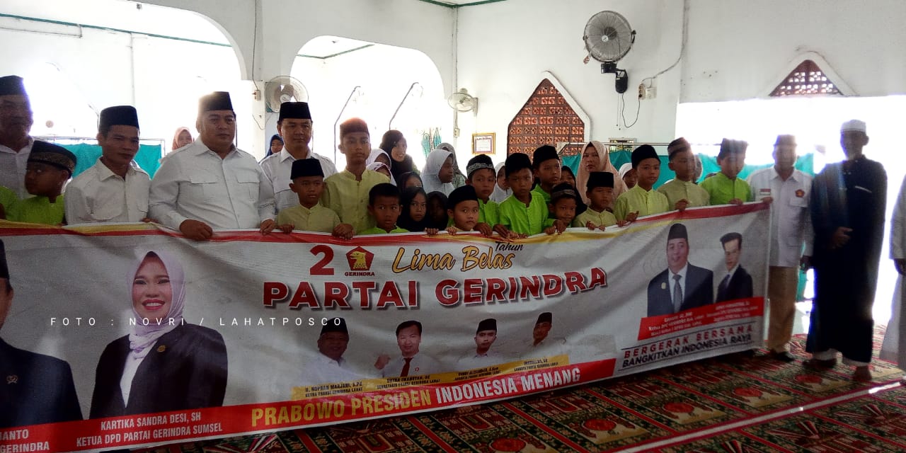 Ulang Tahun Ke 15 , DPC Gerindra Kabupaten Lahat Resmikan Kantor Baru Cek lokasinya disini 