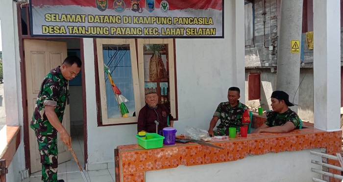 Dandim Lahat Dijadwalkan Rapat Vidcon Bersama KASAD di Posko Kampung Pancasila Tanjung Payang