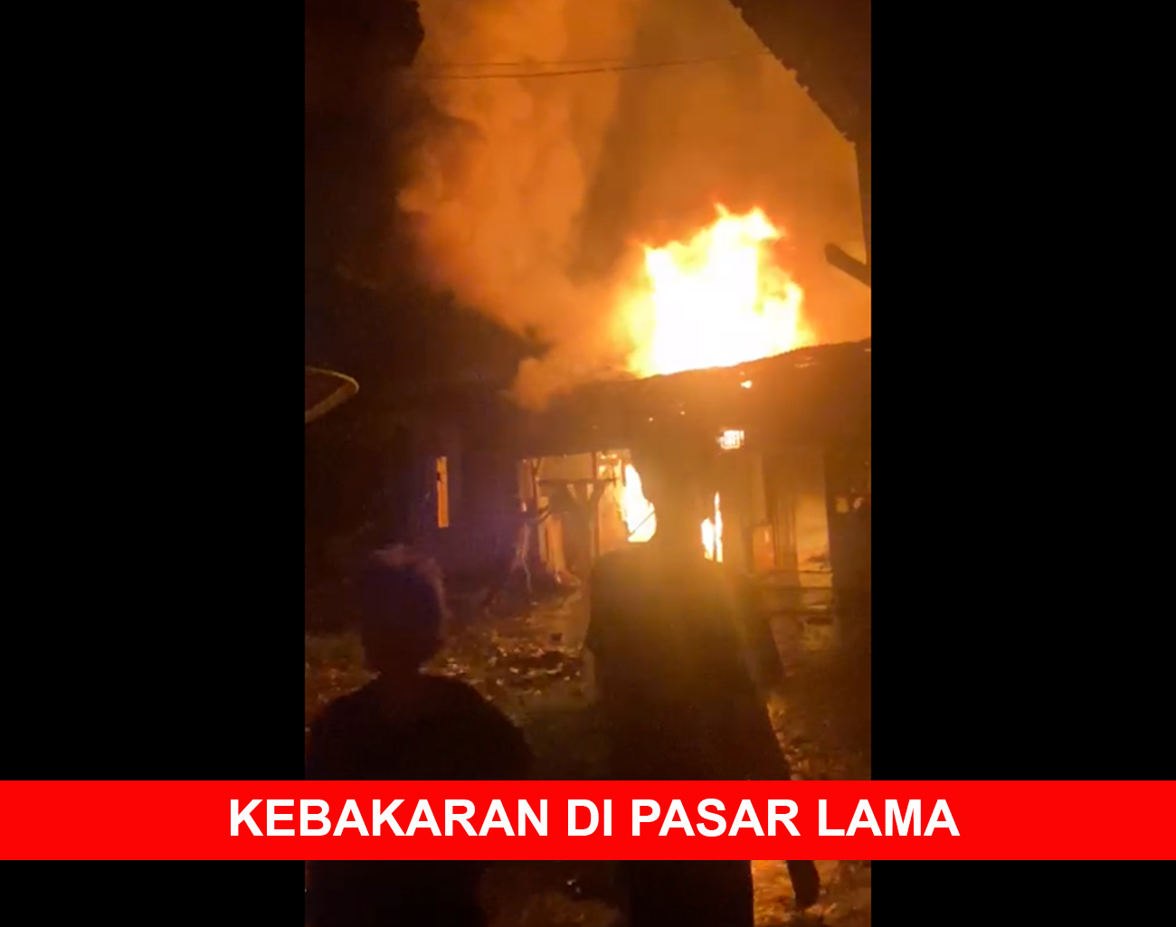 Tiga Rumah Terbakar di Pasar Lama Lahat, Rumah Dalam Keadaan Kosong