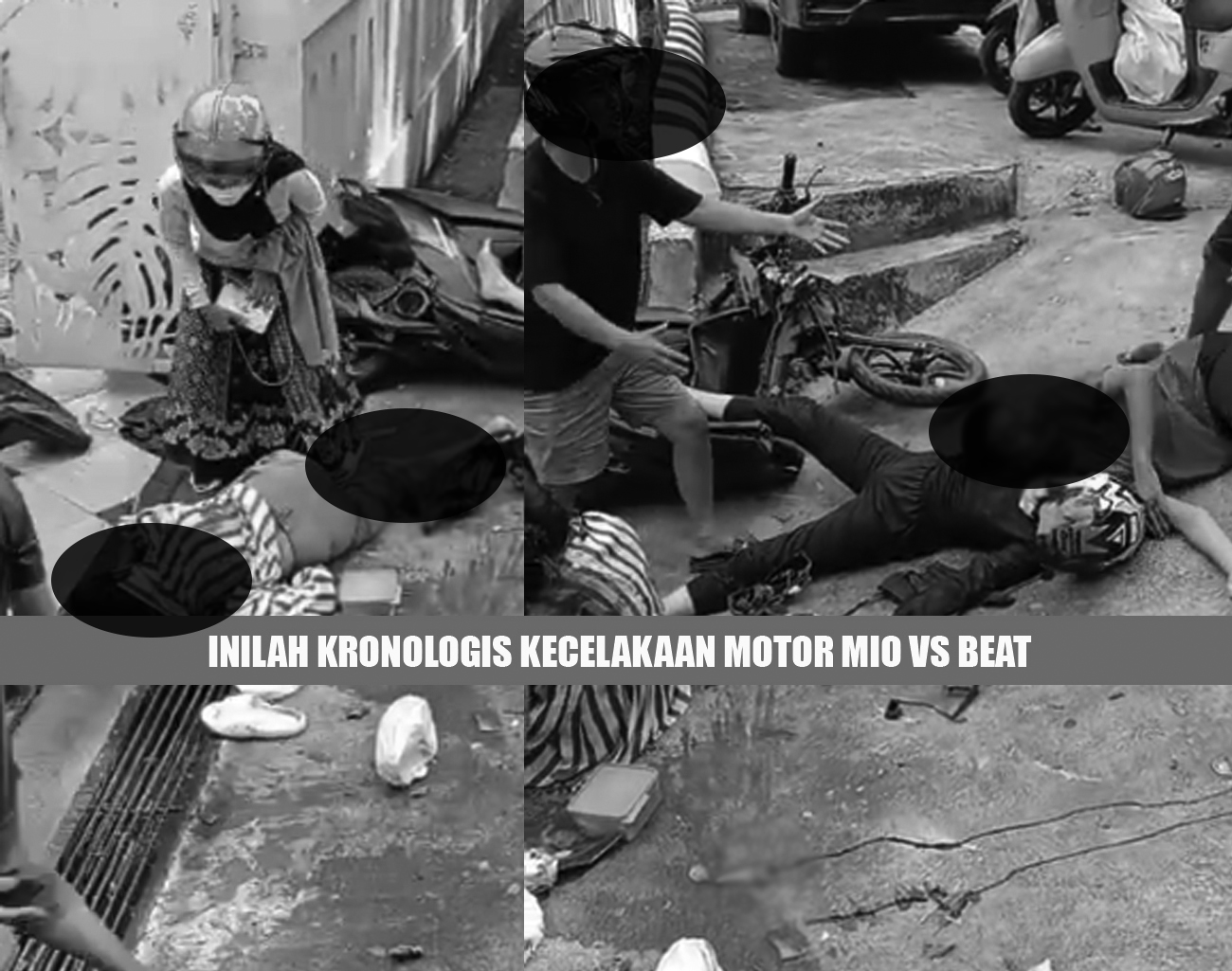 Inilah Kronologis Kecelakaan Motor Mio vs Beat di Simpang Empat Jalan Letnan Alamsyah Lahat, 3 Orang Luka-luka