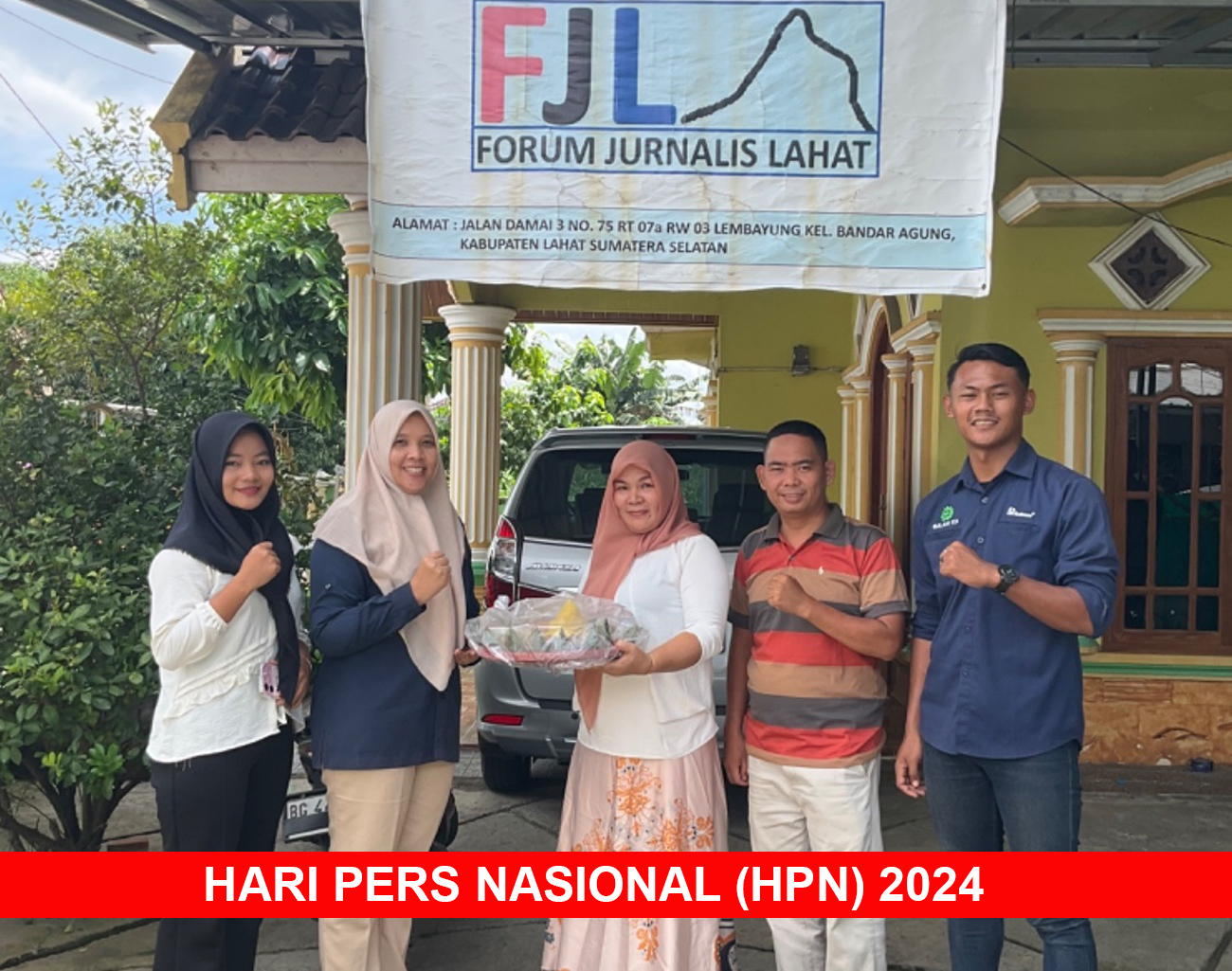 Hari Pers Nasional (HPN) 2024, Bukit Asam Beri Nasi Tumpeng kepada Organisasi Wartawan di Lahat