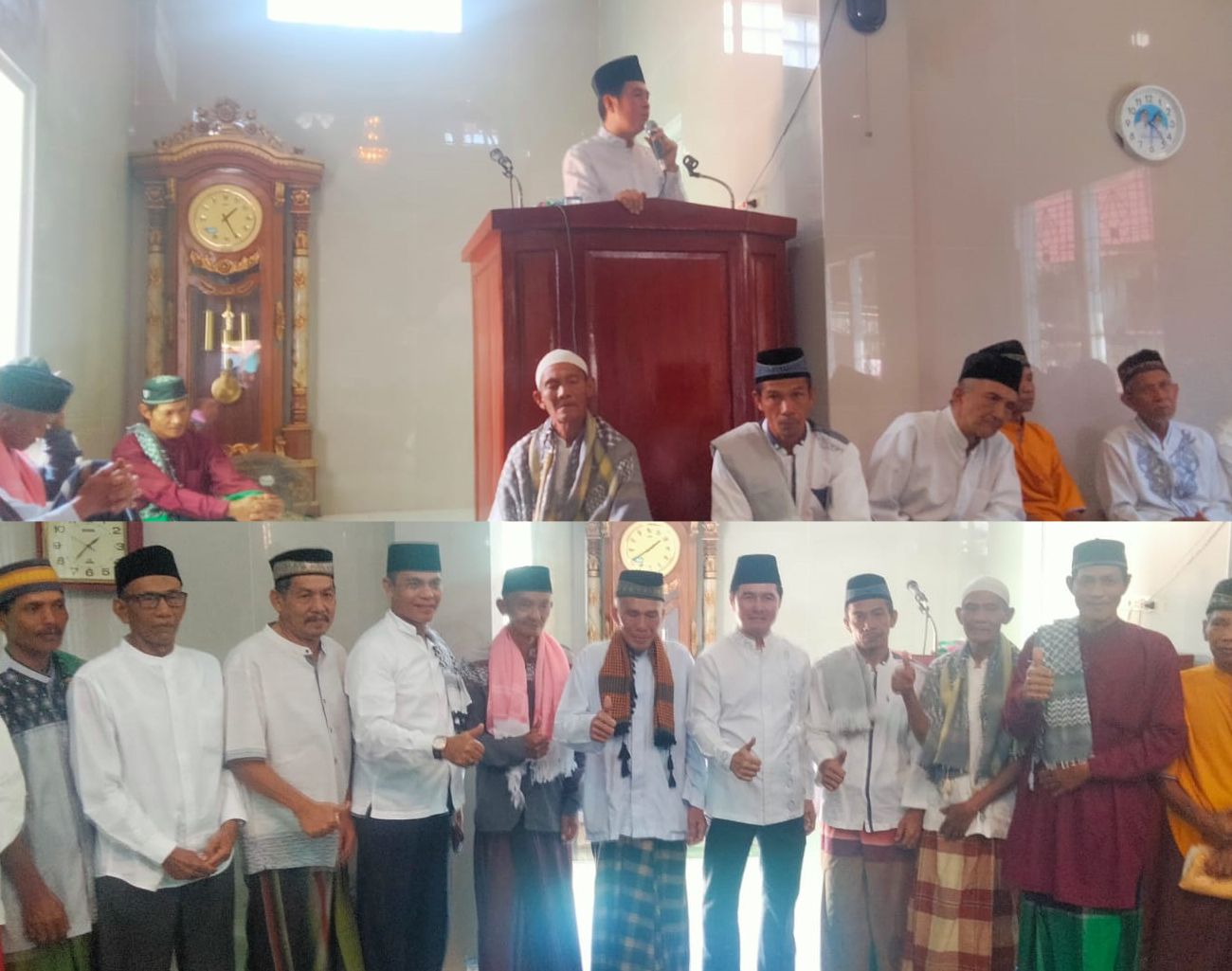 Pengurus Masjid Nurul Huda Selawi Sambut Kehadiran Yulius Maulana, Calon Bupati Lahat 2024-2029