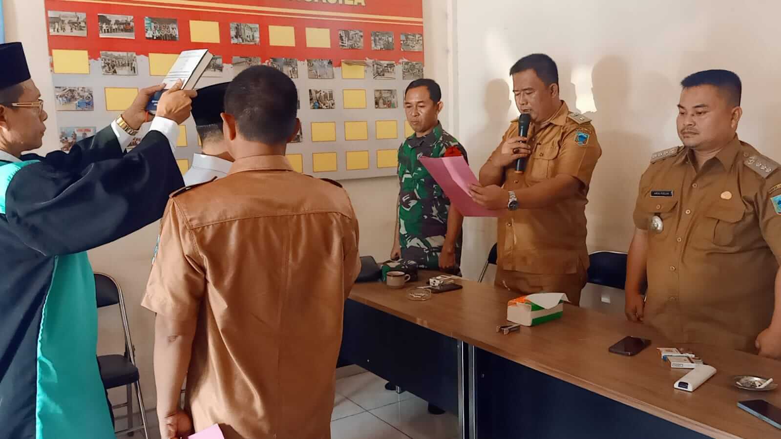 Pelantikan Sekaligus Sertijab Perangkat Desa Gunung Kembang, Ini Namanya