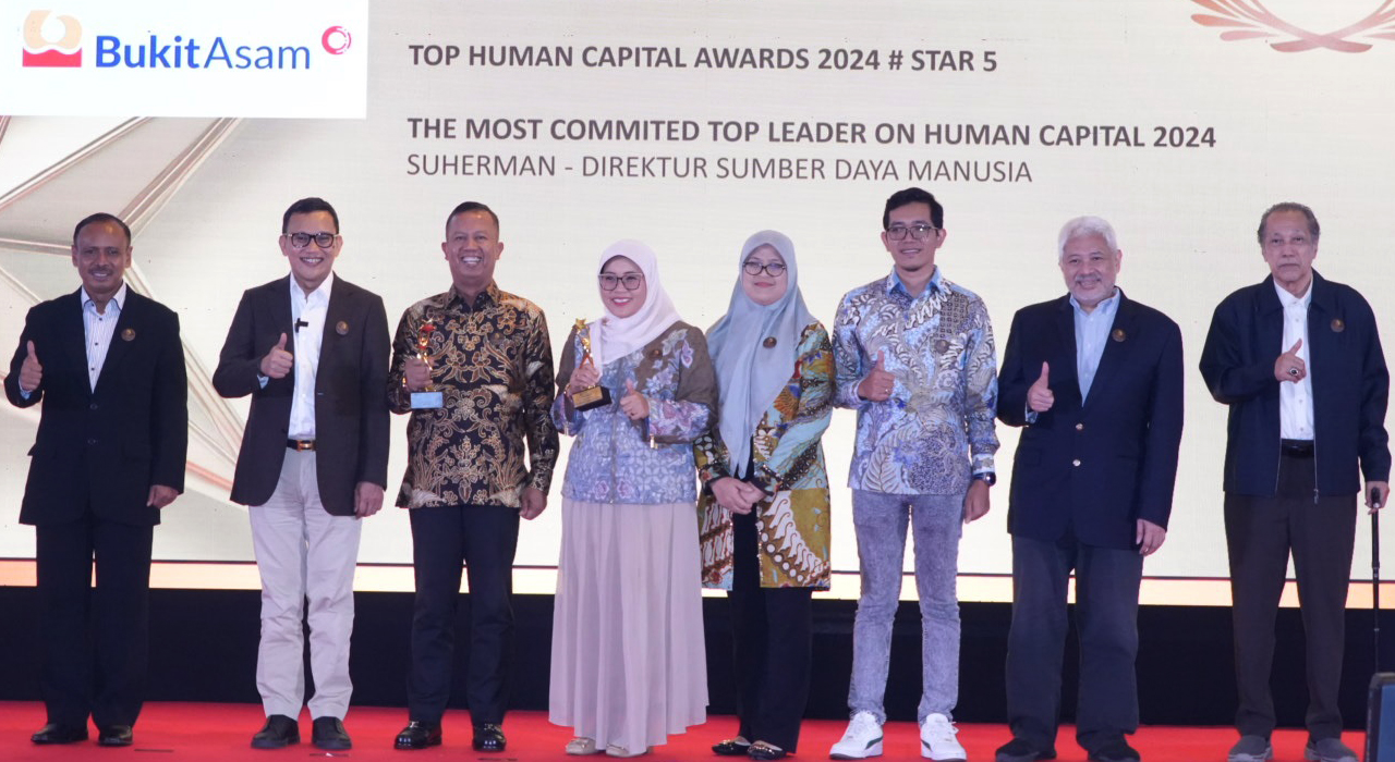 Bukit Asam (PTBA) Sukses Raih Dua Penghargaan di Ajang TOP Human Capital Awards 2024