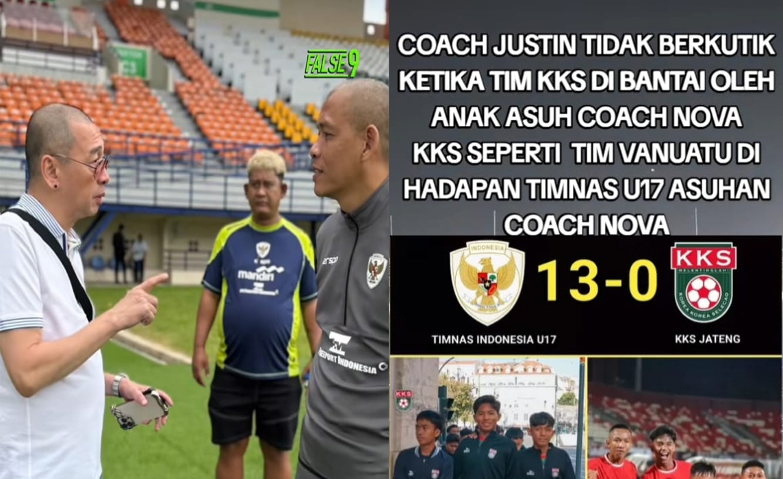 Coach Justin Malu, KKS Jateng Kalah Telak Lawan Timnas U17, Coach Nova Tersenyum, Kualifikasi Piala Dunia 2026