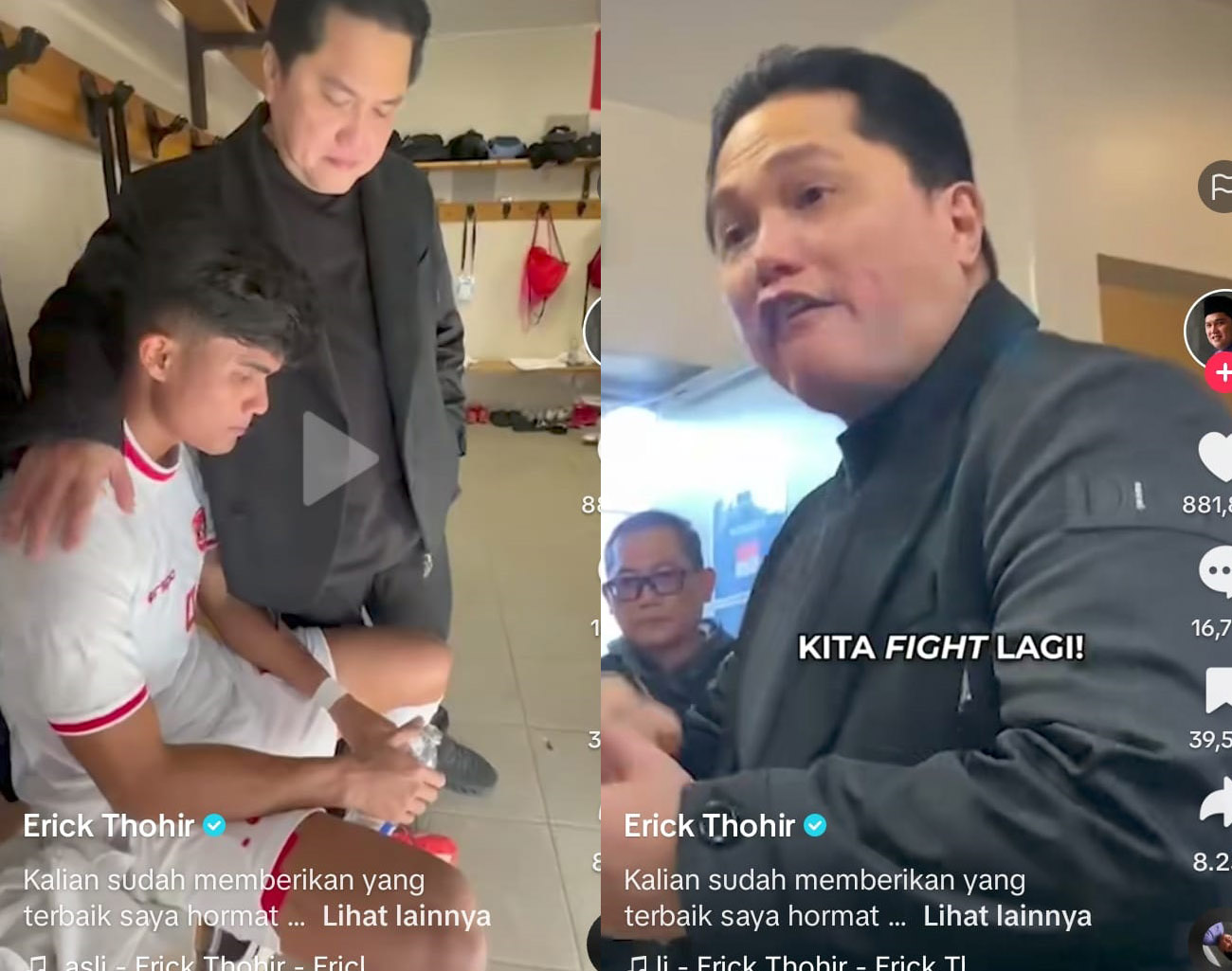 Jelang Kualifikasi Piala Dunia, Ketua PSSI Erick Thohir: Kita Patriot, Ajak Pemain Timnas U-23 Indonesia Fight