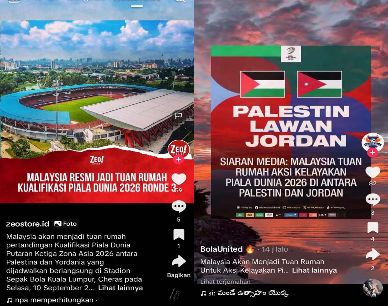 Malaysia Ikut Pildun, Tuan Rumah Palestina vs Jordania, Presiden FAM, Kualifikasi Piala Dunia 2026