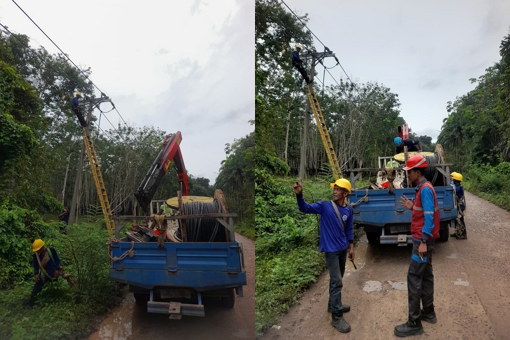 PLN ULP Kayu Agung Tingkatkan Keandalan Listrik di Tulung Selapan Lewat Uprating Penyulang Tenggiri