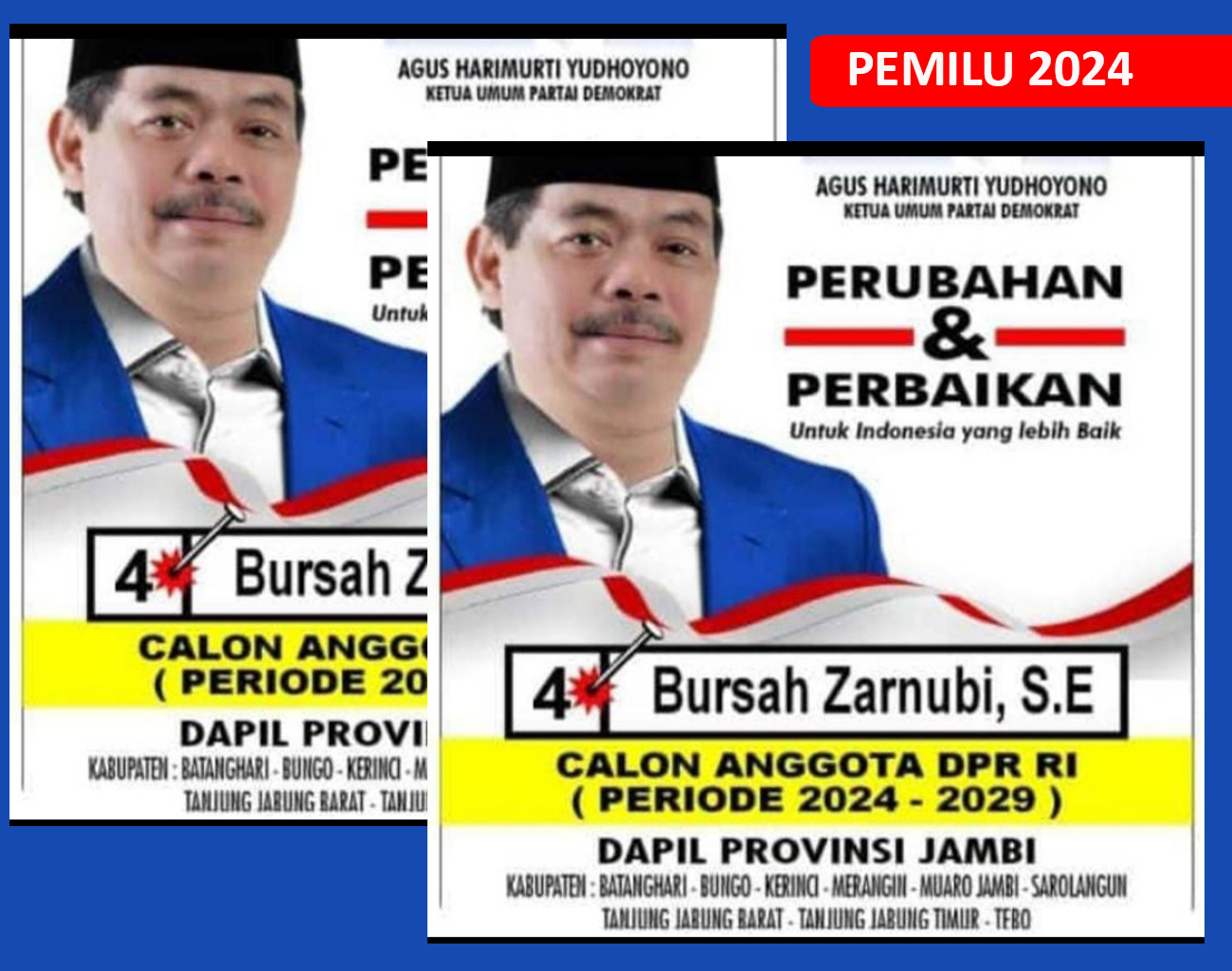 Bursah Zarnubi Maju Caleg DPR RI di Provinsi Jambi dari Partai Demokrat