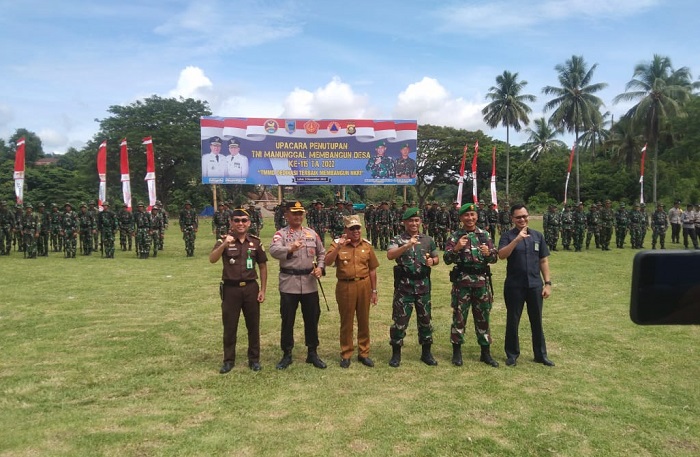 Upacara Penutupan TMMD ke 115 Tahun 2022 Dihadiri Kapolres Lahat