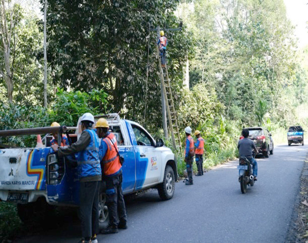 PLN Muaradua Tebang Ratusan Pohon Penyumbang Gangguan di Jaringan PLN