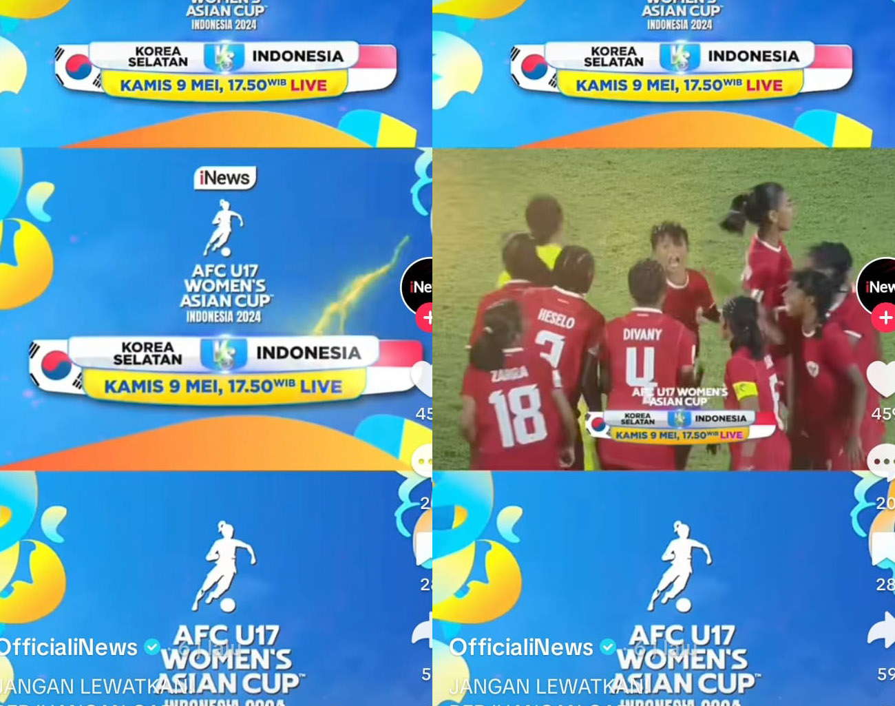Saksikan Timnas Wanita U-17 Indonesia vs Korea Selatan, Indonesia Wajib Menang, Piala Asia Wanita U-17 2024