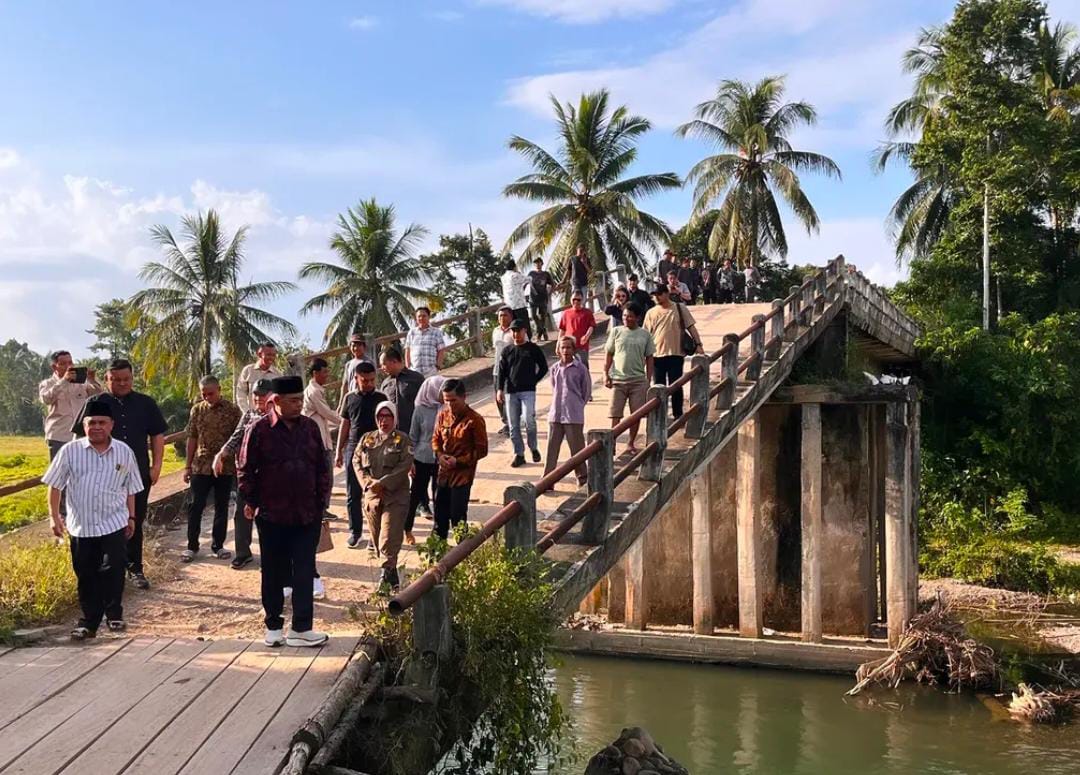Bupati Bursah Zarnubi Segerakan Perbaikan Jembatan di Desa Lubuk Atung