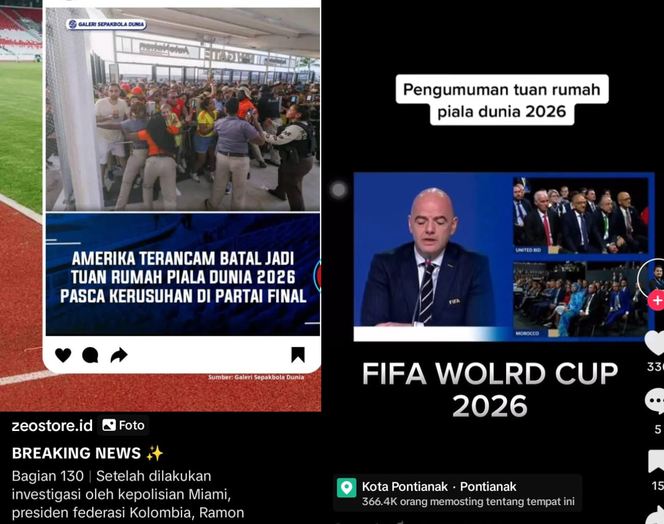 Amerika Serikat Batal Tuan Rumah Piala Dunia, Kerusuhan Supporter, CONMEBOL, Kualifikasi Piala Dunia 2026