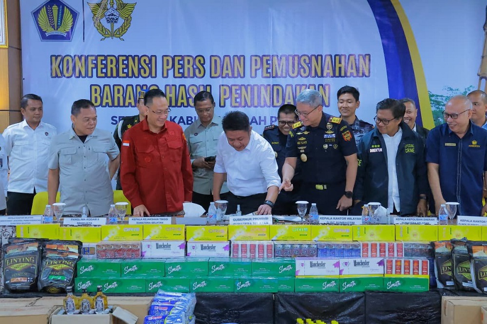 Bea Cukai Sumbagtim Musnahkan Barang Ilegal Rp19 Miliar