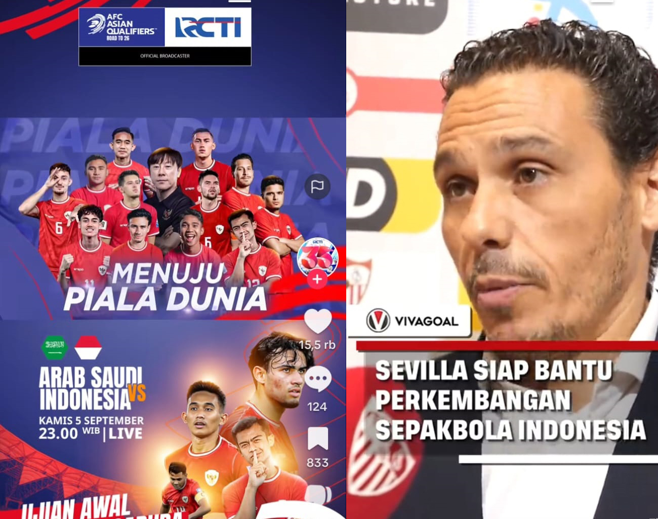 Indonesia Tertarik Sevilla, Liga Spanyol, Presiden Jose Maria Del Nido Carrasco, Kualifikasi Piala Dunia 2026