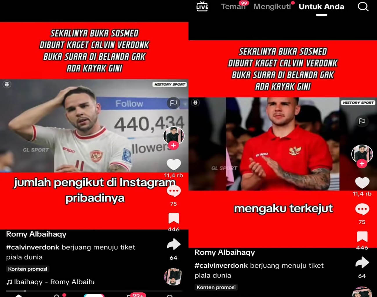 Calvin Verdonk Kaget Usai Bela Indonesia, Jumlah Pengunjung Medsos Bertambah, Kualifikasi Piala Dunia 2026