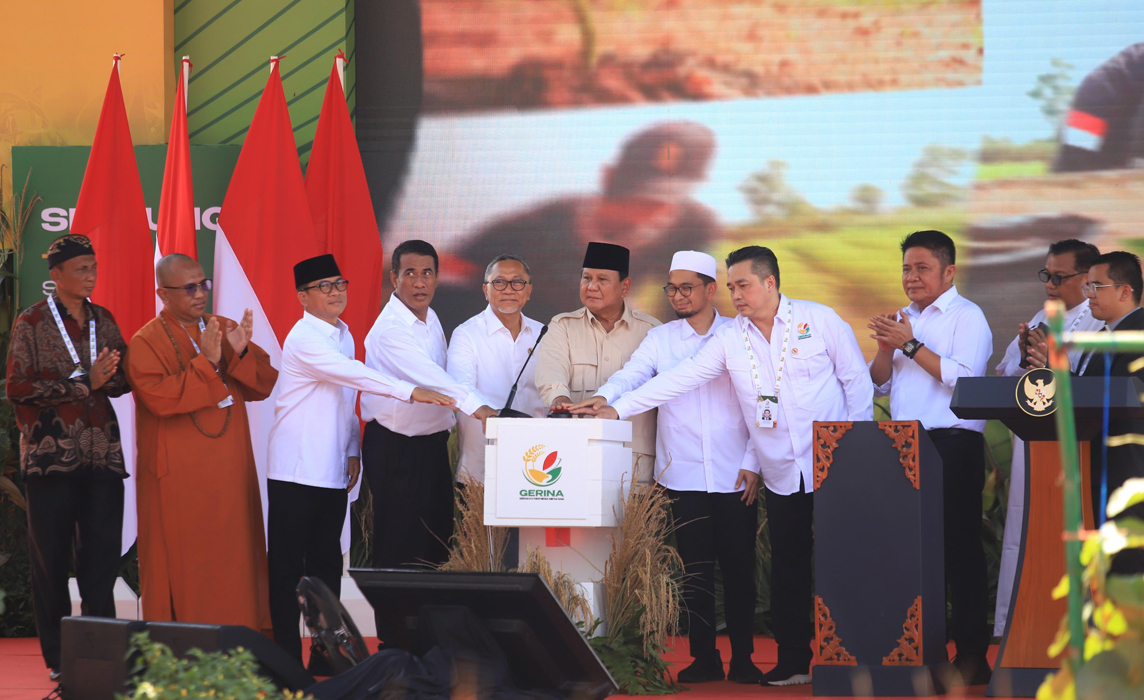 Dari Sumsel, Presiden Prabowo Canangkan Program GERINA Padi Serentak Bersama 14 Provinsi Secara Nasional