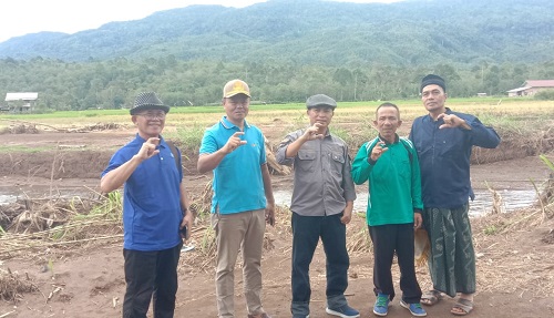 TBUPP Tinjau Kondisi Sawah Pasca Banjir di Kabupaten Lahat, ini Hasilnya