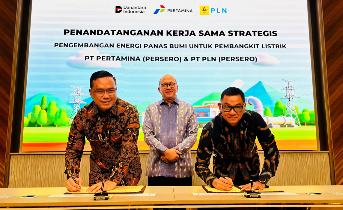 Diinisiasi Danantara, PLN – Pertamina Teken Kerja Sama Pengembangan Energi Panas Bumi Nasional