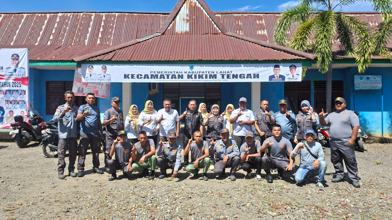 Linmas Pol PP Kabupaten Lahat Gelar Sosialisasi dan Pelatihan Perlindungan Masyarakat di Kikim Tengah