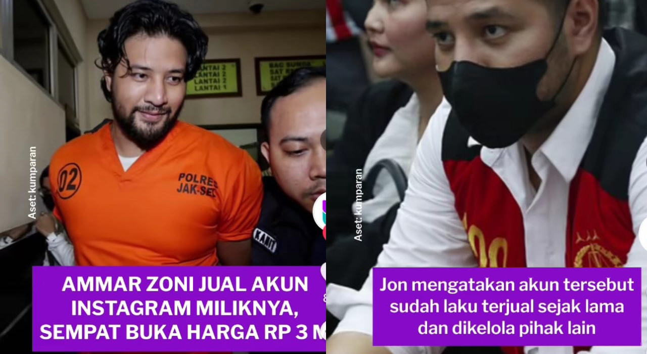 Pelajaran dari Ammar Zoni, dari Jual Akun Instragram hingga Kehilangan Istri, Mantan Suami Irish Bella