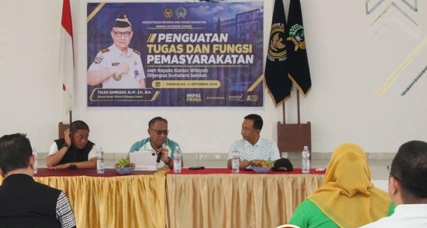 Perkuat Pelaksanaan Tugas, Kalapas Lahat Hadiri Penguatan dari Kakanwil Ditjenpas Sumsel
