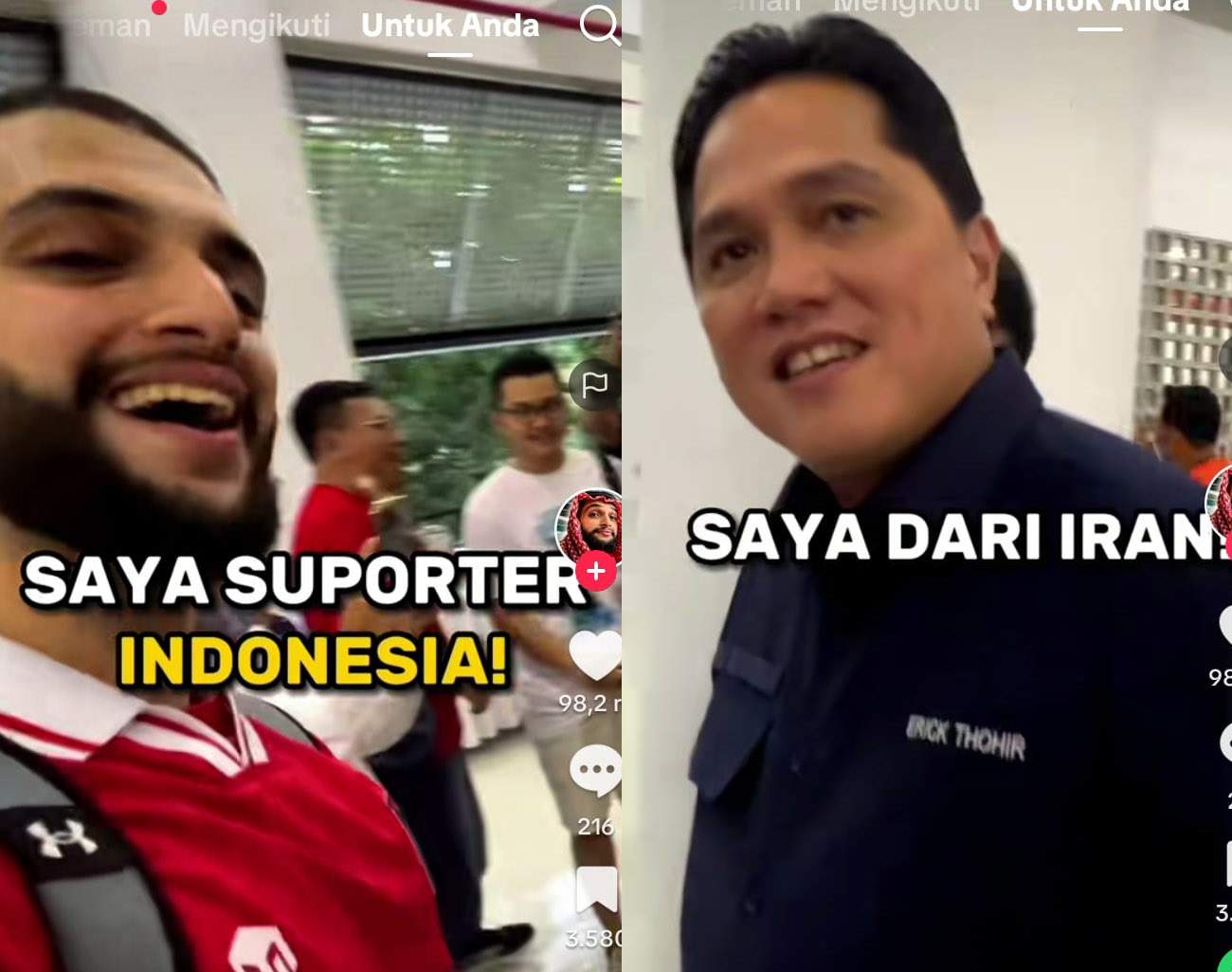 Erick Thohir Terkejut, Suporter Iran Dukung Timnas, Kualifikasi Piala Dunia 2026, Indonesia vs Tanzania