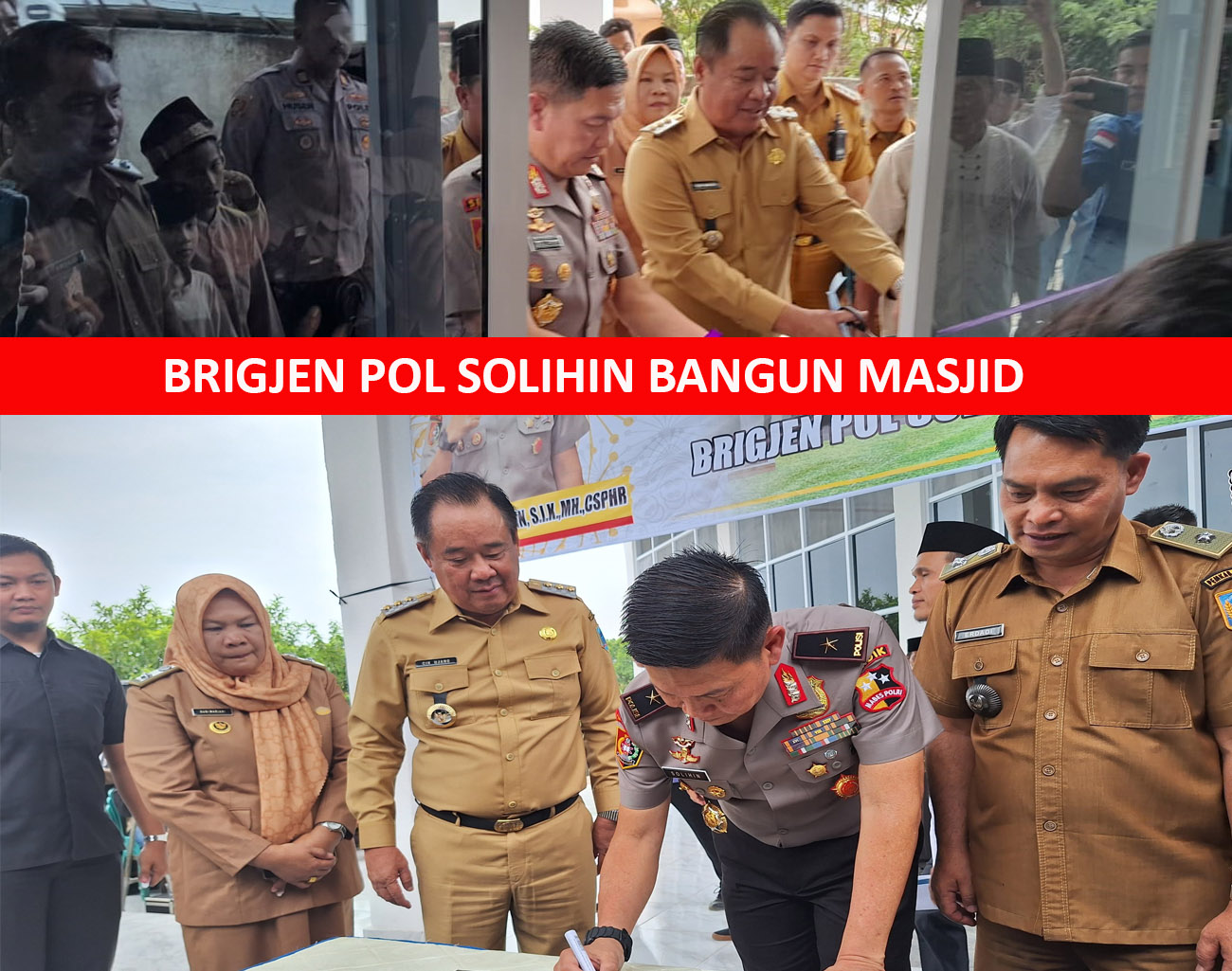 Brigjen Pol Solihin Bangun Masjid di Lebak Budi Lahat, Ingat Kampung Halaman