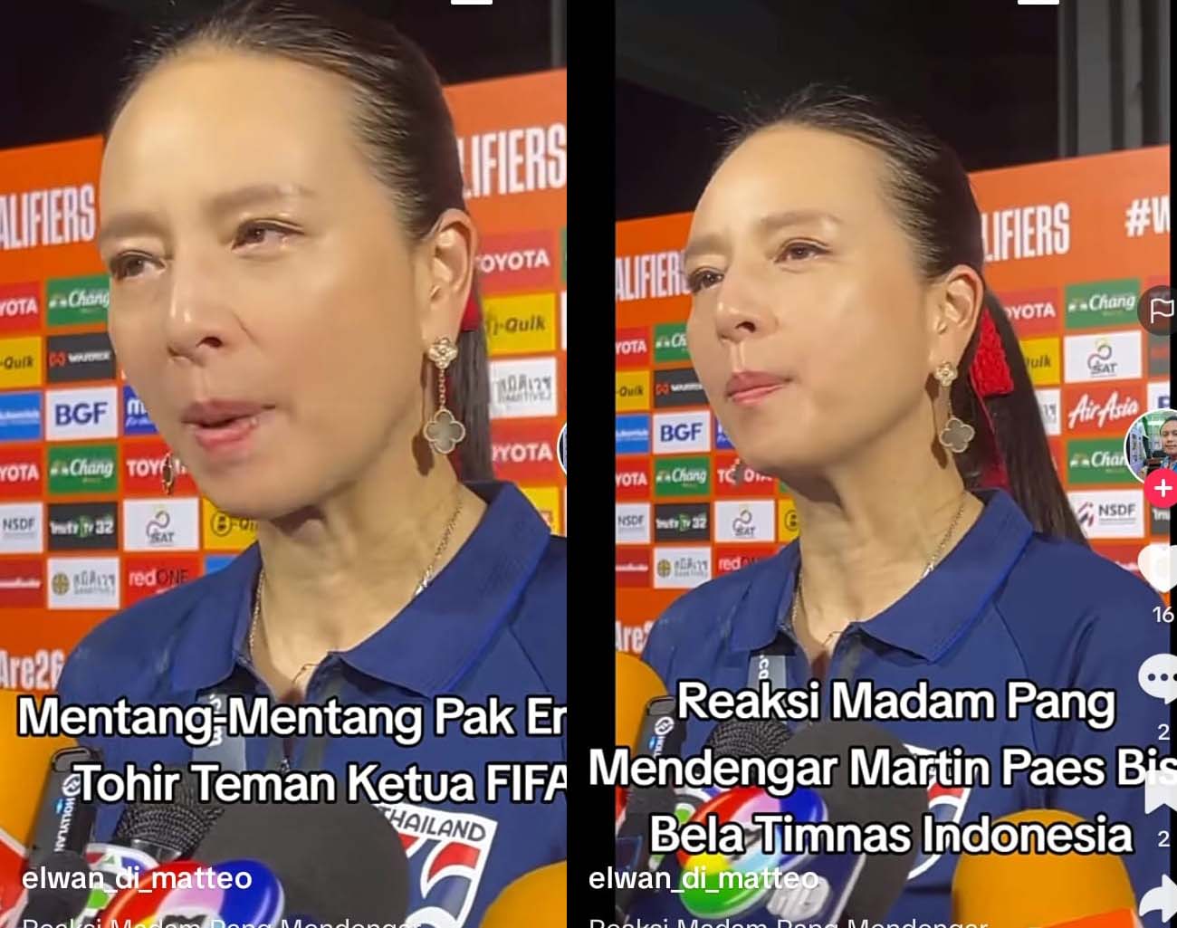 Madam Pang Cemburu Erick Thohir, Maarten Paes Gabung Indonesia, Presiden FIFA, Kualifikasi Piala Dunia 2026