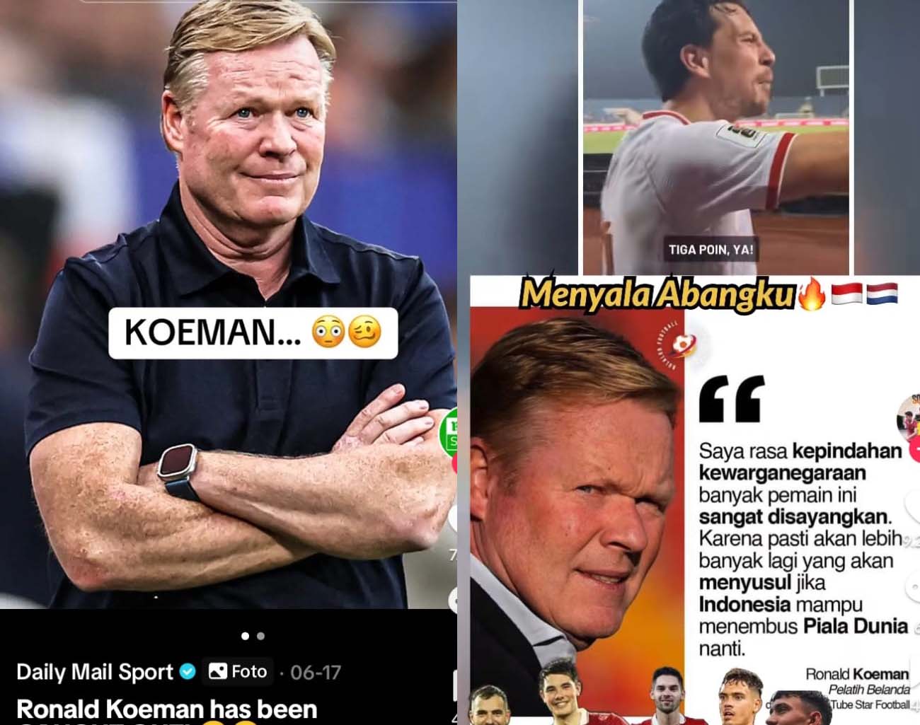 Pernyataan Ronald Koeman, Pemain Belanda Gabung Indonesia, Ketua PSSI Erick Thohir, Kualifikasi Piala Dunia