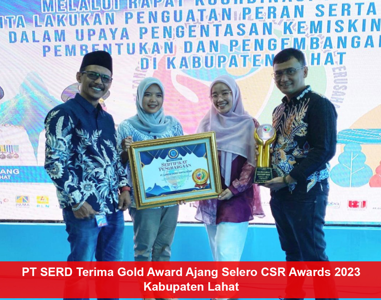 PT Supreme Energy Rantau Dedap Terima Gold Award Dalam Ajang Selero CSR Awards Tahun 2023