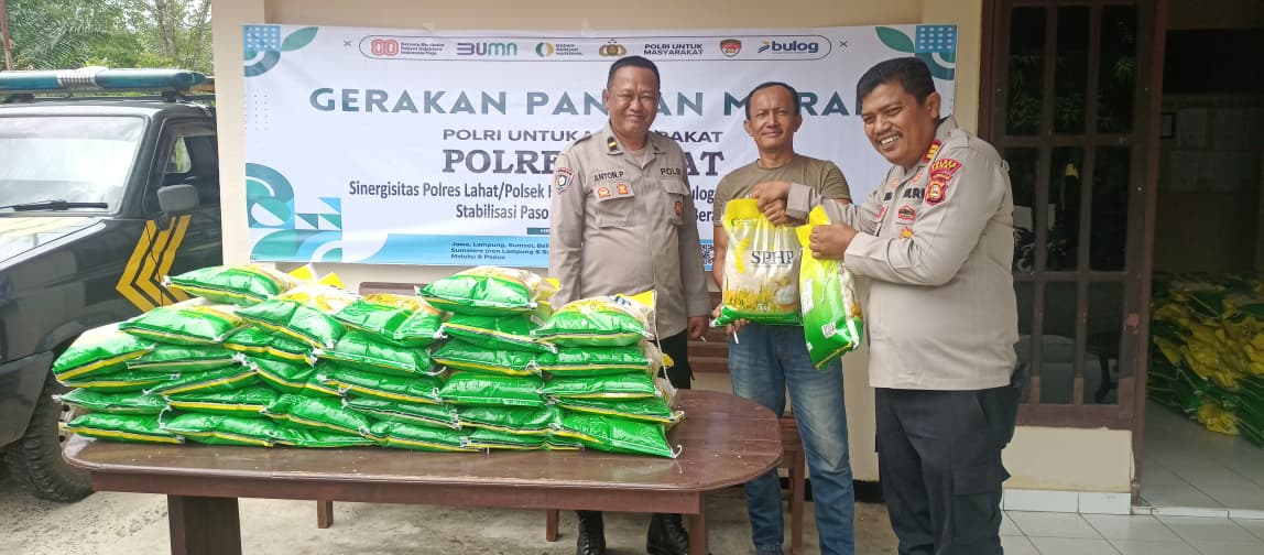 Polsek Kikim Timur Gelar Gerakan Pangan Murah, Bantu Stabilkan Harga Beras untuk Masyarakat