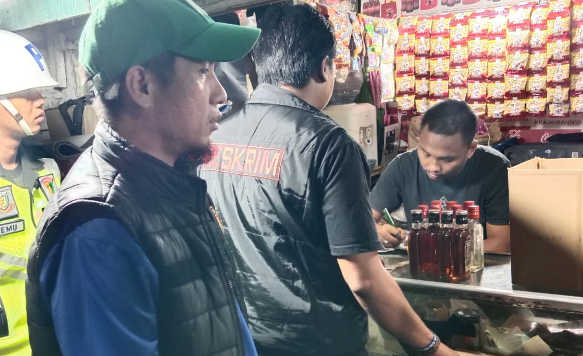 Razia Tim Gabungan Cipta Kondisi, Ops Lilin Musi 2024 Polres Lahat, dari Warung Kaki Lima, Hotel, Sita Miras