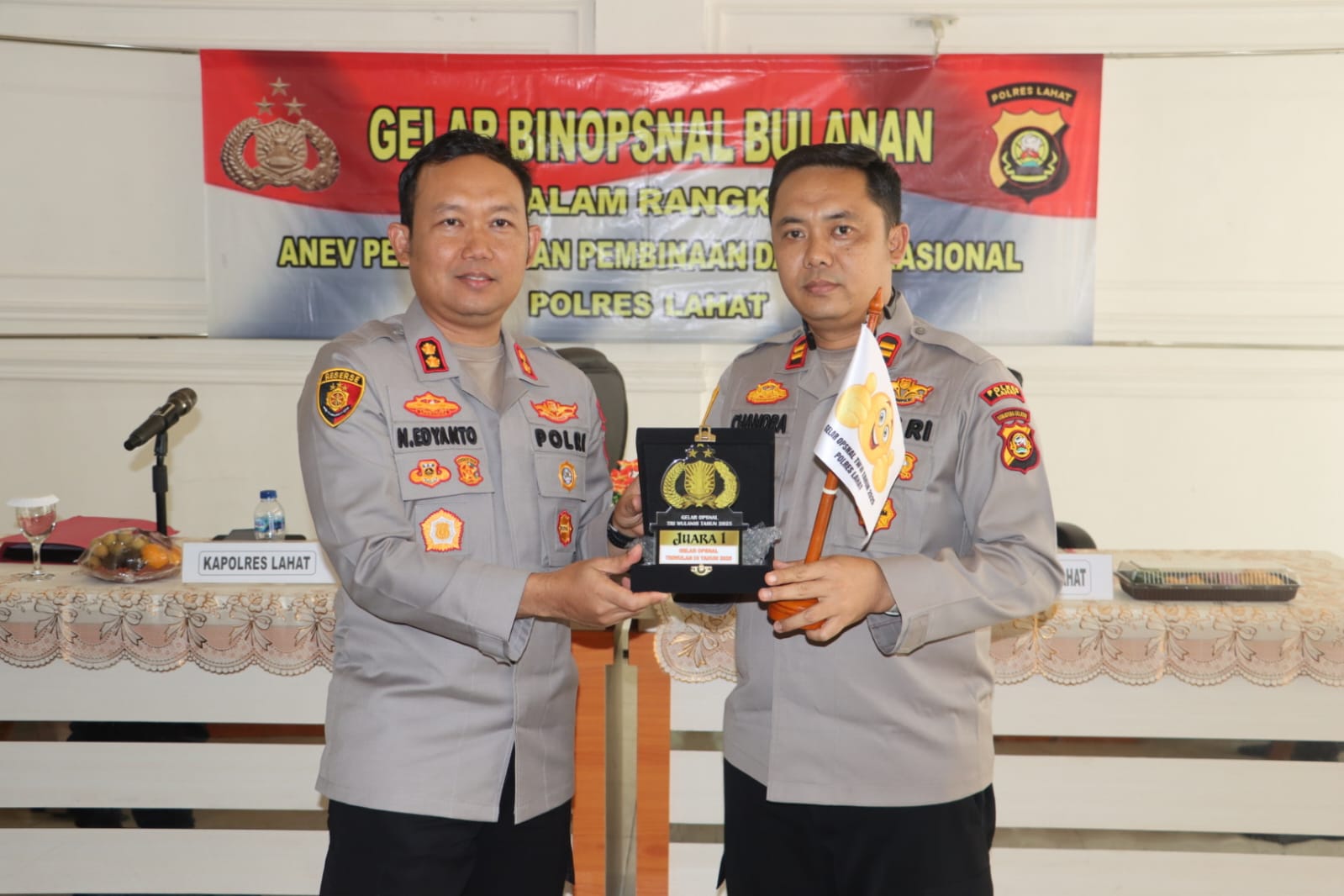 Tingkatkan Kinerja Polres Lahat, Kapolres Lahat Pimpin Evaluasi Tugas Operasi Triwulan III Tahun 2025