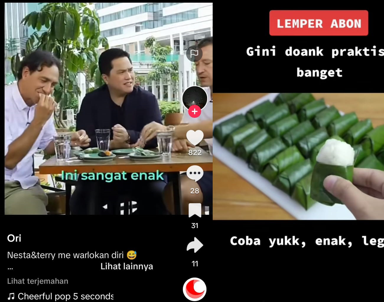 Keunggulan Sepak Bola, Bek Terbaik Dunia Coba Makanan Indonesia, Erick Thohir Kenalkan Lemper 