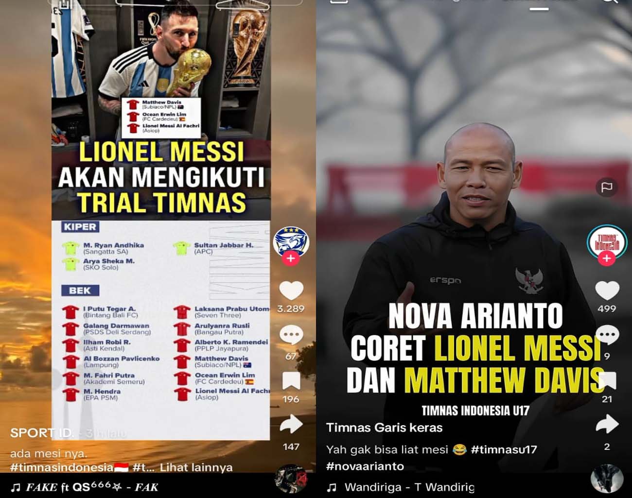 Lionel Messi Tidak Laku di Indonesia, Nova Coret 2 Pemain Viral, Kualifikasi Piala Dunia 2026