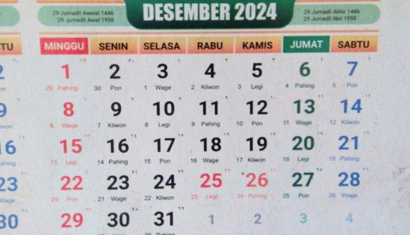 Daftar Libur dan Peringatan Penting Bulan Desember 2024, Siapkan Waktu Liburanmu Sekarang