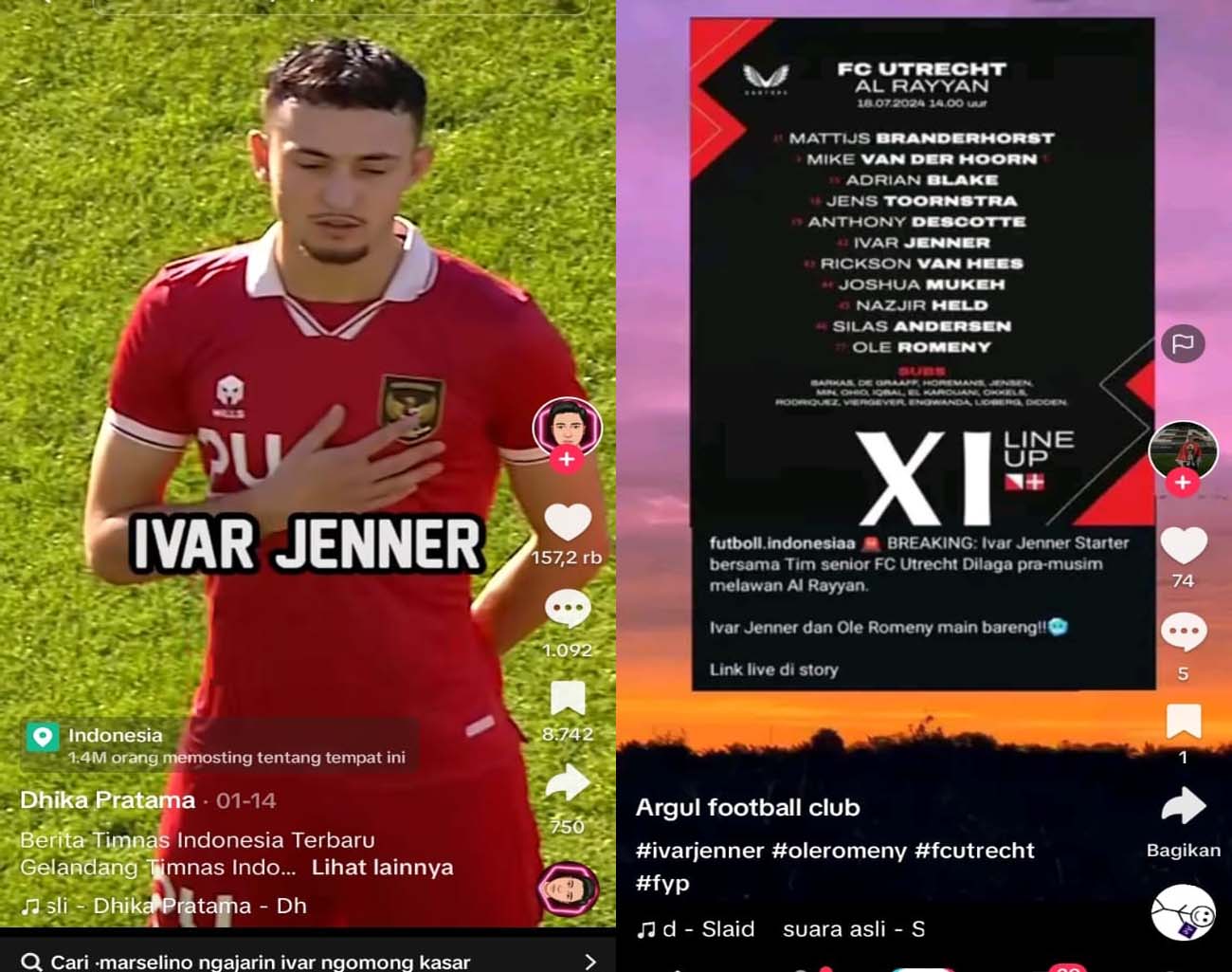 Kabar Terbaru, Ivar Jenner-Ole Romeny Kalahkan Klub Qatar, FC Utrecht vs Al Rayyan, Kualifikasi Piala Dunia