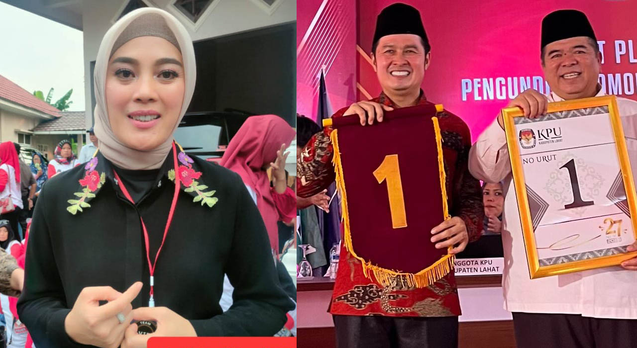 Si Cantik Putri Sari Dewi, Terus Doakan Suami, Istri Cabup Lahat Yulius Maulana