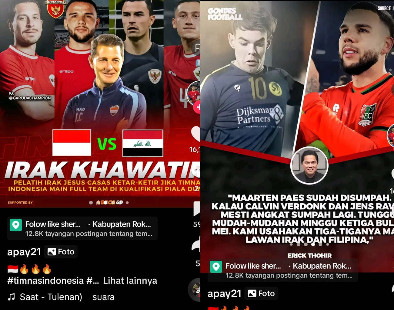 Pelatih Irak Ketakutan Indonesia, Erick Thohir dan STY Kerahkan 3 Pemain Naturalisasi Kualifikasi Piala Dunia