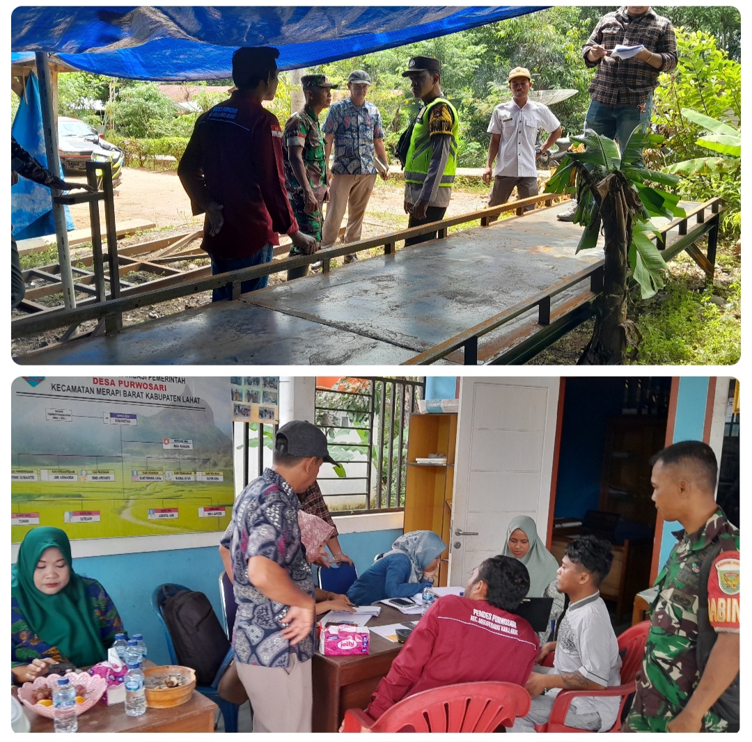 Hadir di Desa Purwosari Simak Kegiatan Tim Monev Kecamatan Merapi Barat