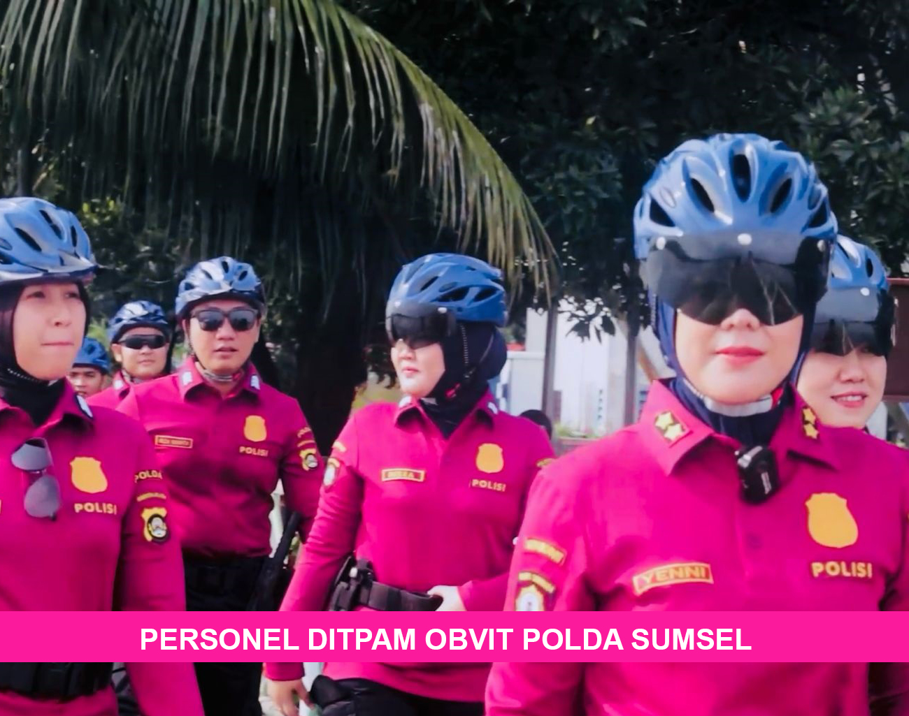Personel Ditpam Obvit Polda Sumsel Gelar Patroli Bersepeda, Lakukan ‘Coolling System’ di Kawasan Wisata