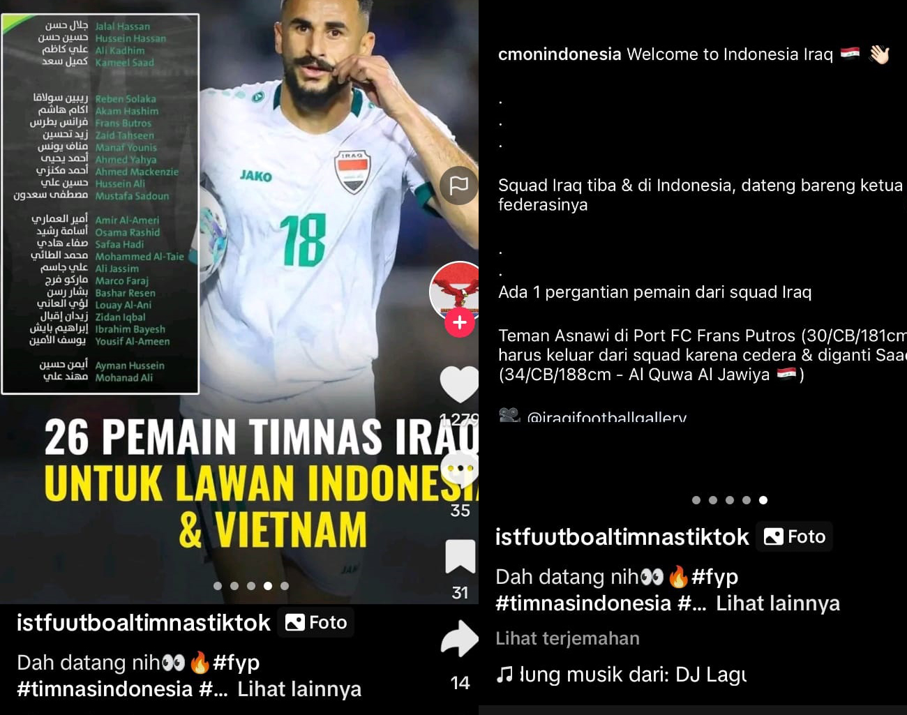 Pemain Irak Tiba di Indonesia Bawa Tim Utama dan Ketua Federasi Sepak Bola Irak, Indonesia vs Irak Piala Dunia