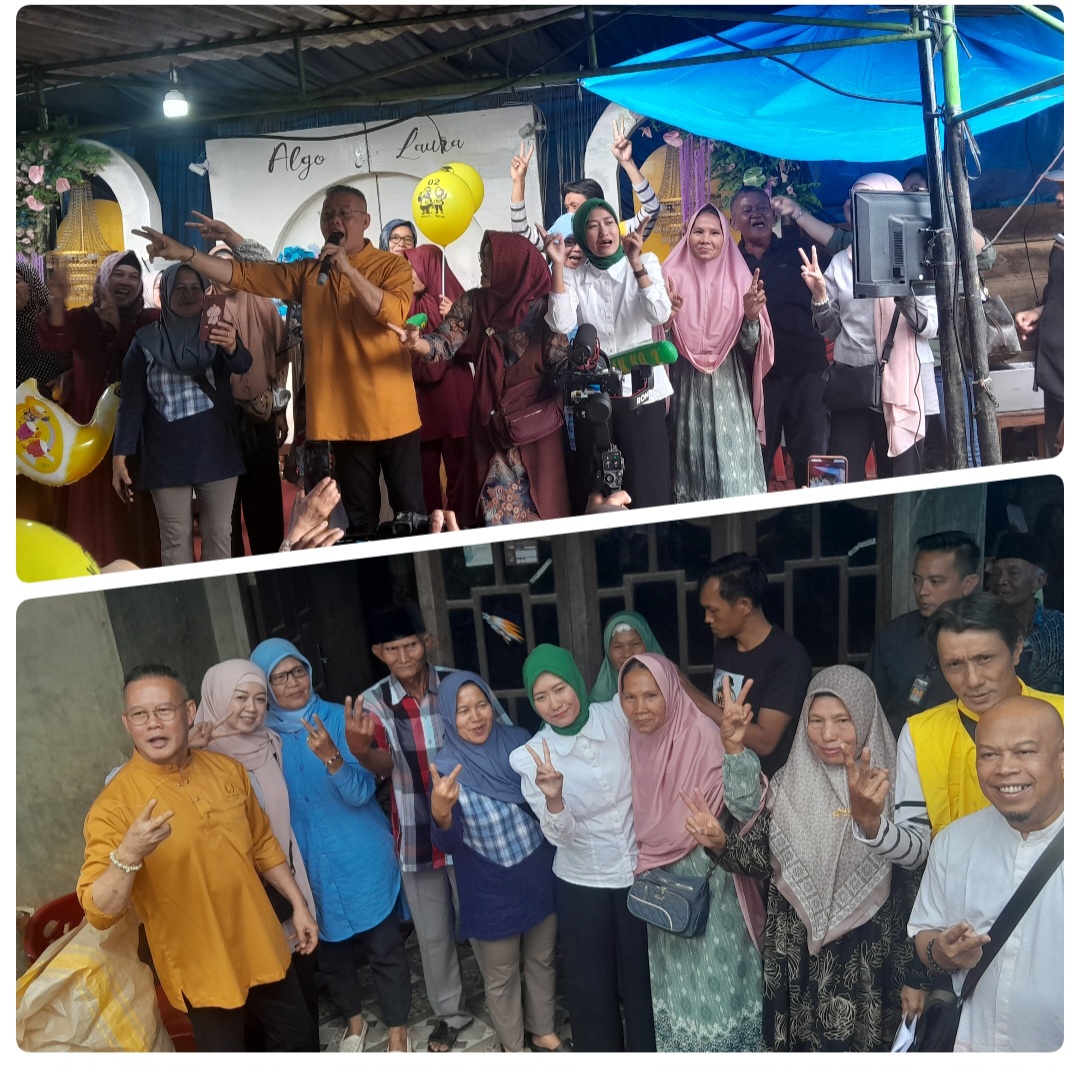 Heboh Ibu-ibu Tanjung Sakti, Todong Kak Wari dan Cawabup Widia Ningsih Untuk Sumbangkan Lagu dan Foto Selfi