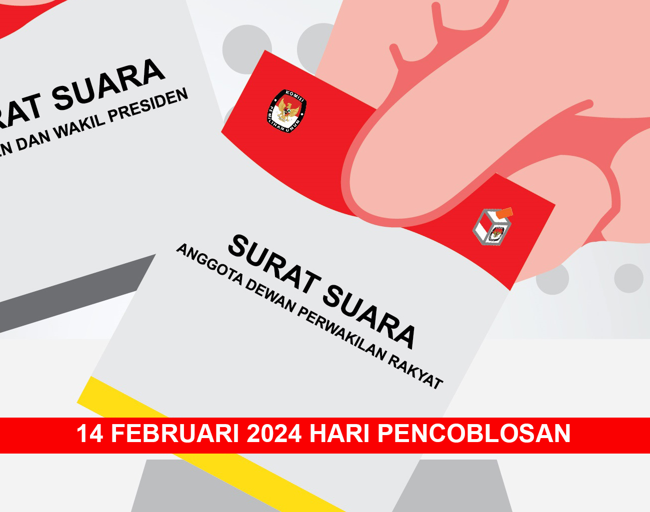 Inilah Lima Jenis Surat Suara untuk Pencoblosan Tanggal 14 Februari 2024, Pemilihan Presiden Serentak DPR